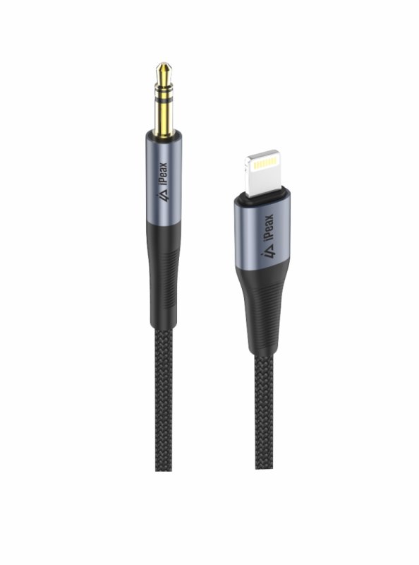 ADAPTÉR LIGHTNING  /  3,5 MM JACK 1,5 M ČERNÝ - obrázek č. 1