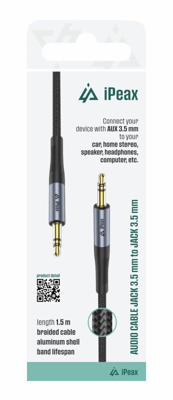 ADAPTÉR 3,5 MM JACK  /  3,5 MM JACK 1,5 M ČERNÝ - obrázek produktu