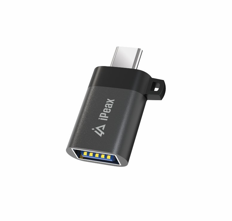 ADAPTÉR OTG USB-C  /  USB-A (samice) ČERNÝ - obrázek č. 1