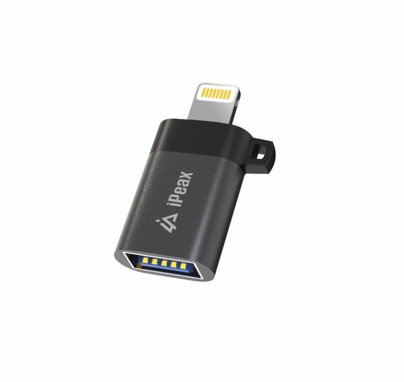 ADAPTÉR OTG LIGHTNING  /  USB-A (samice) ČERNÝ - obrázek č. 1