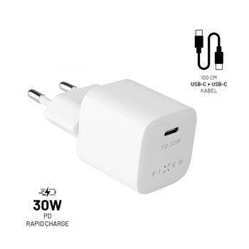 FIXED nabíječka, USB-C,USB-C / USB-C kabel,1m, 30W - obrázek produktu