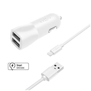 FIXED 2xUSB, USB / Lightning,1m MFI, 15W, bílá - obrázek produktu