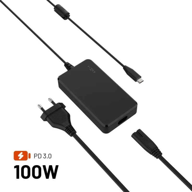 GaN adaptér FIXED pro notebooky,USB-C, PD3.0, 100W - obrázek produktu