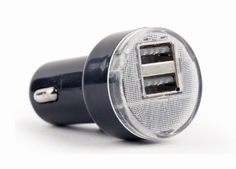 Gembird 2x USB nabíječka do auta 2,1A, černá - obrázek č. 1