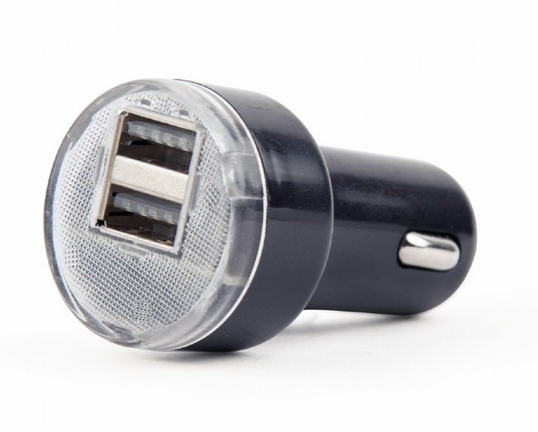 Gembird 2x USB nabíječka do auta 2,1A, černá - obrázek produktu
