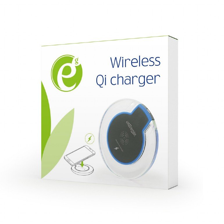 GEMBIRD Wireless Qi charger, 5 W, black & blue - obrázek produktu