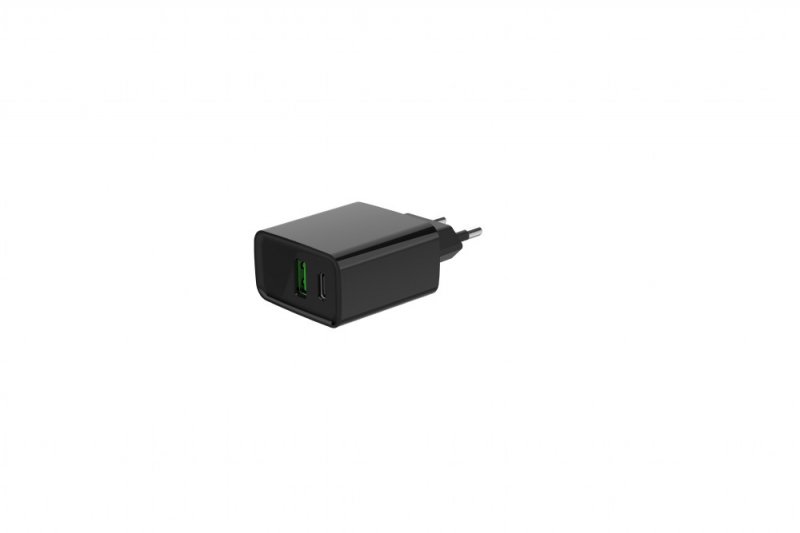 GEMBIRD PD nabíječka USB-A USB C 20W černá - obrázek č. 1