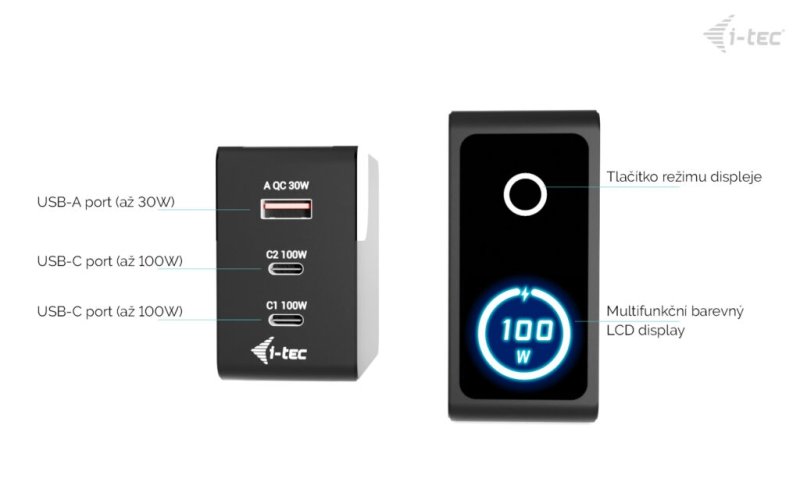 i-tec 100W Intelligent Multiport USB Charger - obrázek č. 3