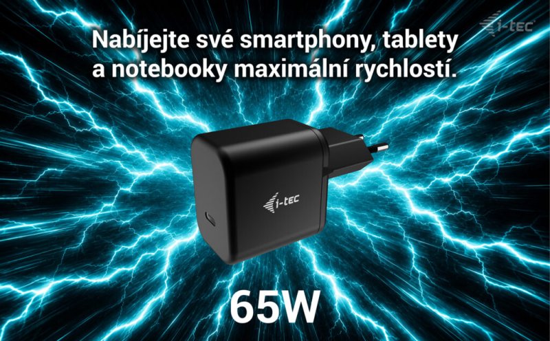 i-tec 65W USB-C Power Delivery GaN Charger - obrázek č. 5