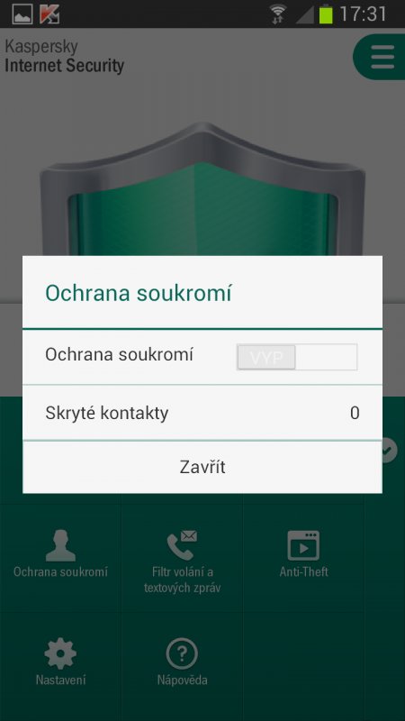 Kaspersky Internet Security Android 1x 1 rok Obnova - obrázek č. 4