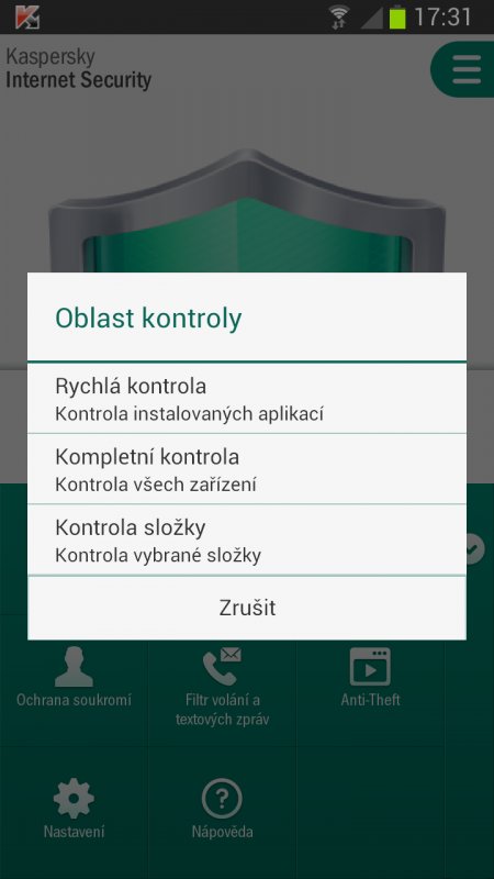 Kaspersky Internet Security Android 3x 1 rok Obnova - obrázek č. 3