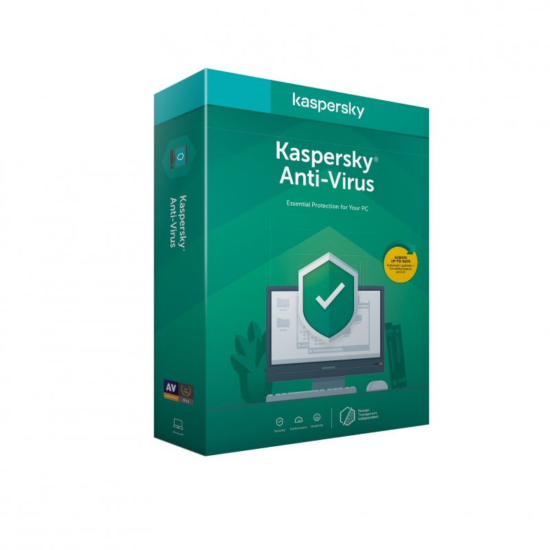 Kaspersky Antivirus 1x 1 rok Obnova 2020 BOX - obrázek produktu