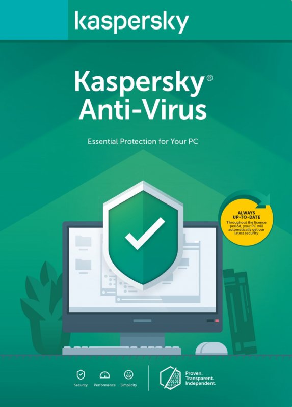 Kaspersky Antivirus 1-Desktop 1 rok Nová ESD - obrázek produktu