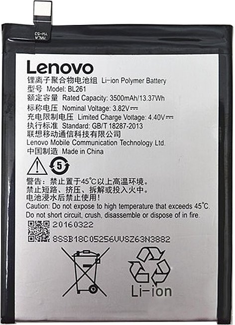 Lenovo BL261 Original Baterie 3500mAh Li-pol Bulk - obrázek produktu