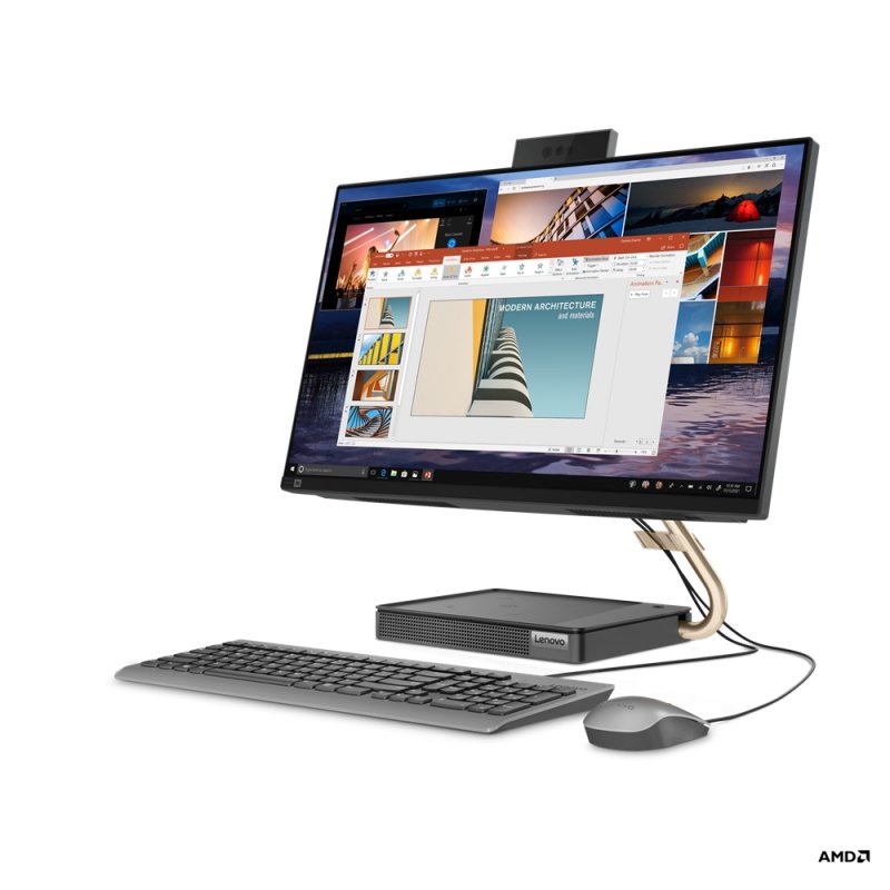 Lenovo IdeaCentre / AIO 5 24ALC6 / 23,8" / FHD / R5-5500U / 12GB / 512GB SSD / AMD int / W10 / Black - obrázek č. 1