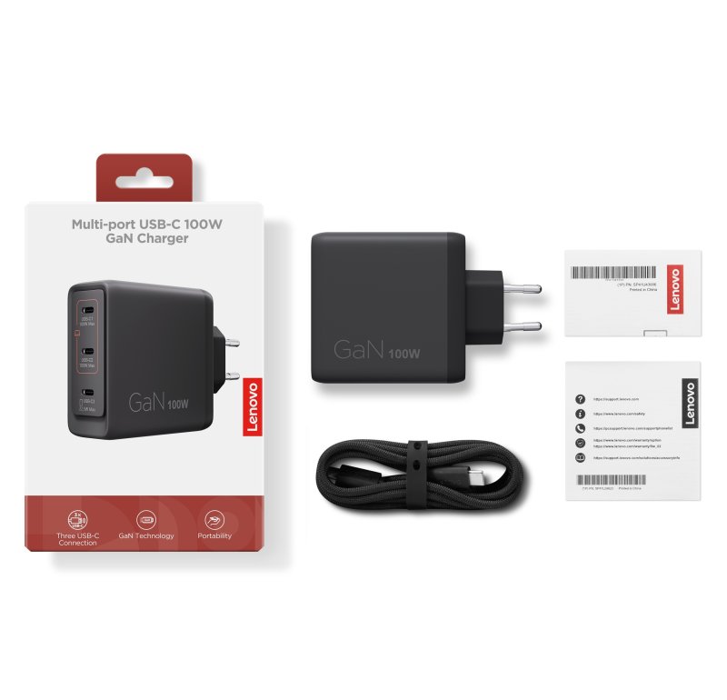 Lenovo Multi-port USB-C 100W GaN Charger - obrázek č. 1