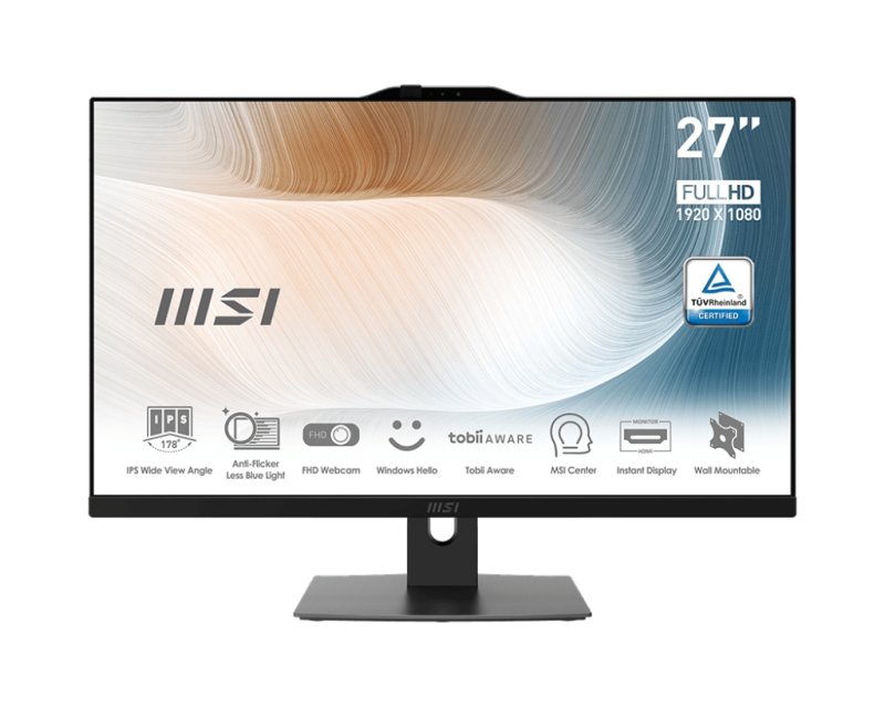 MSI Modern / AM272P 12M / 27" / FHD / i3-1215U / 8GB / 512GB / Intel int / bez OS / Černá - obrázek produktu