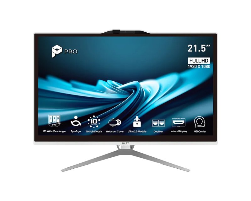 MSI PRO / AP222T 14MA-664XEU / 21,5" / FHD / T / i3-14100 / 16GB / 512GB / Intel int / bez OS / Bílá - obrázek produktu