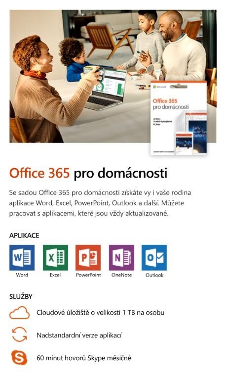 Office 365 Home 32-bit/ x64 CZ pronájem P4 - obrázek č. 1