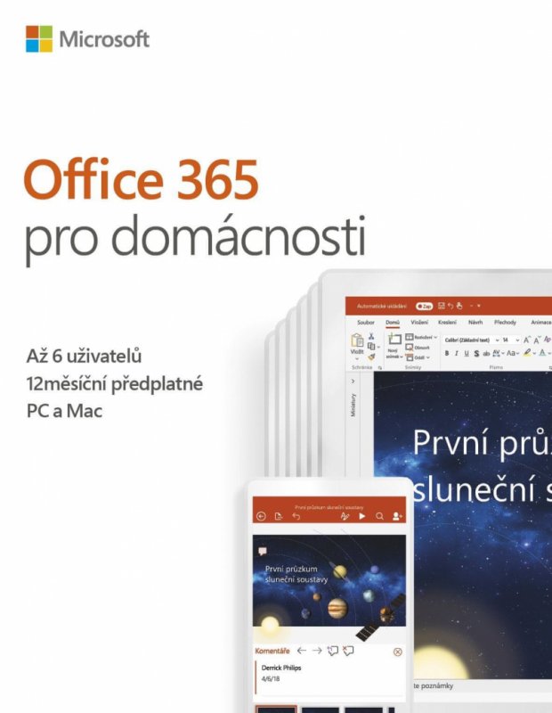 Office 365 Home 32-bit/ x64 SK pronájem P4 - obrázek produktu