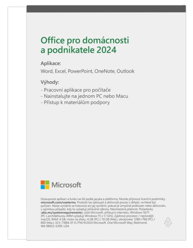 Microsoft Office 2024 pro domácnosti a podnikatele CZ Spec - obrázek č. 2