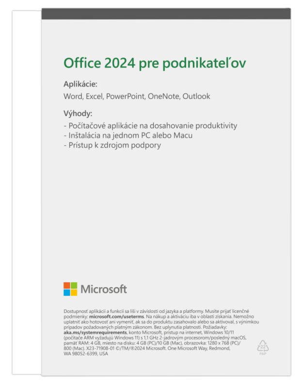 Microsoft Office 2024 pro domácnosti a podnikatele SK Spec - obrázek č. 2