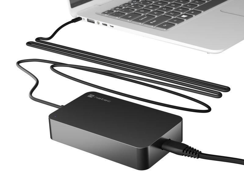 Nabíječka Natec GRAYLING 90W USB-C pro notebooky, tablety, smartphony - obrázek č. 1