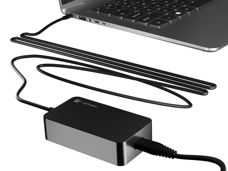 Nabíječka Natec GRAYLING GAN USB-C 65W pro notebooky, tablety, smartphony - obrázek č. 4
