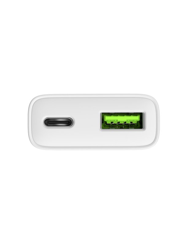 Univerzální USB nabíječka Natec RIBERA GaN SLIM, 20 W, 1X USB-A + 1X USB-C, Bílá - obrázek č. 3