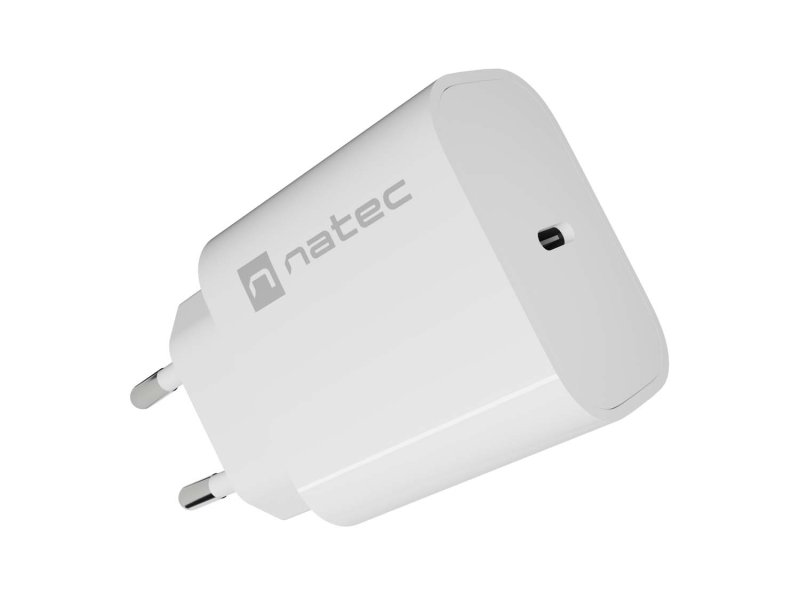 Universální nabíječka Natec RIBERA 20W, 1X USB-C, bílá - obrázek č. 2