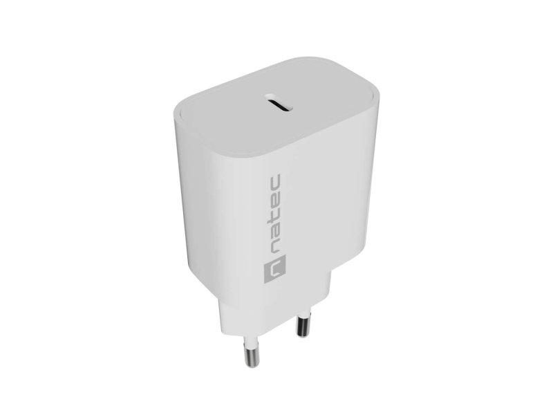 Universální nabíječka Natec RIBERA 20W, 1X USB-C, bílá - obrázek produktu