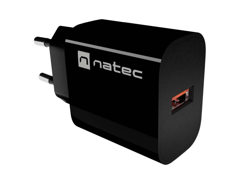 Universální nabíječka Natec RIBERA 18W, 1X USB-A,černá - obrázek č. 5