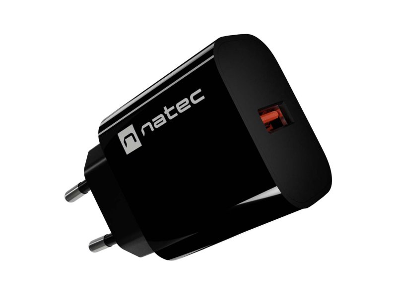 Universální nabíječka Natec RIBERA 18W, 1X USB-A,černá - obrázek č. 2