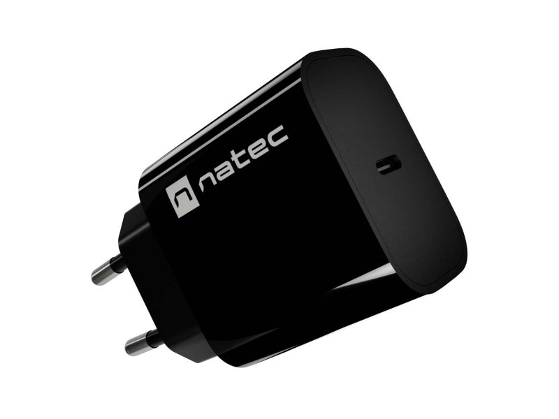 Universální nabíječka Natec RIBERA 20W, 1X USB-C, černá - obrázek č. 2
