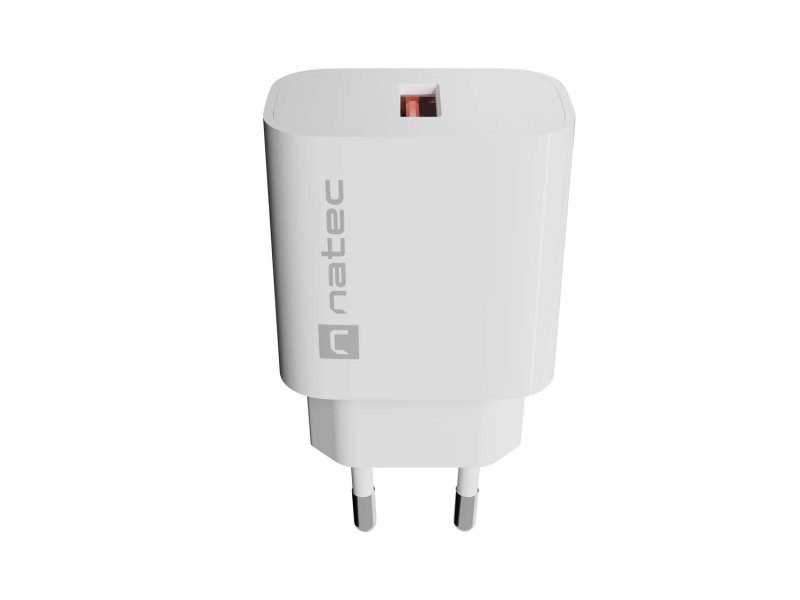 Universální nabíječka Natec RIBERA 18W, 1X USB-A, bílá - obrázek č. 3