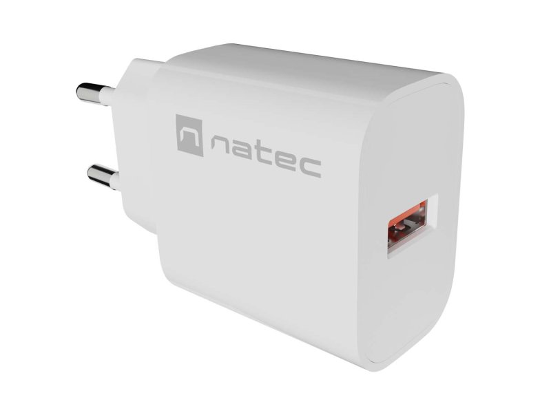 Universální nabíječka Natec RIBERA 18W, 1X USB-A, bílá - obrázek č. 5