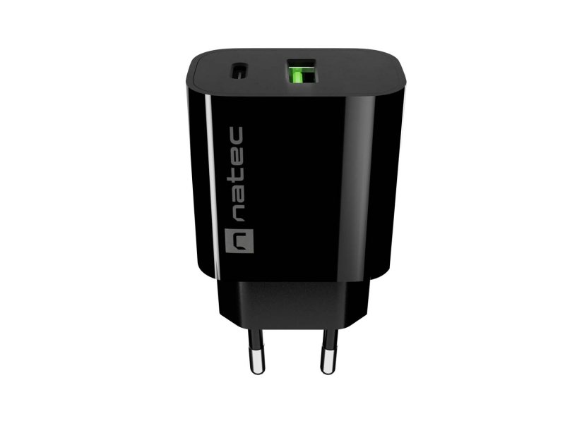 Univerzální nabíječka Natec RIBERA 20 W, 1X USB-A + 1X USB-C, černá - obrázek č. 3