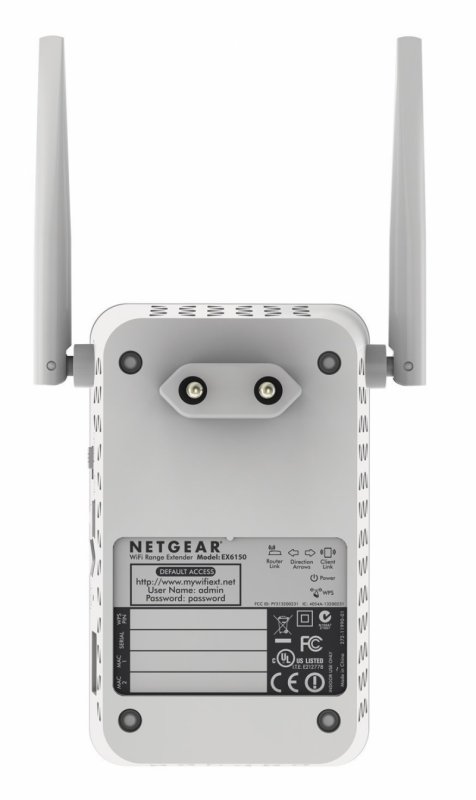 NETGEAR 802.11ac, Dual Band WiFi Extender, Gigabit, Wall-plug, External Antennas, EX6150 - obrázek č. 4