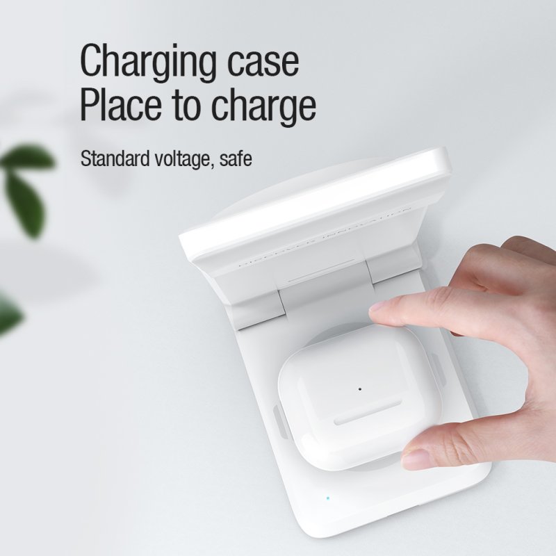 Nillkin PowerTrio 3v1 Bezdrátová Nabíječka MagSafe pro Apple Watch White (MFI) - obrázek č. 3