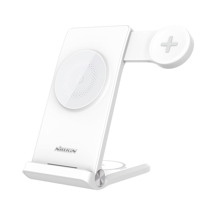 Nillkin PowerTrio 3v1 Bezdrátová Nabíječka MagSafe pro Samsung Watch White - obrázek produktu