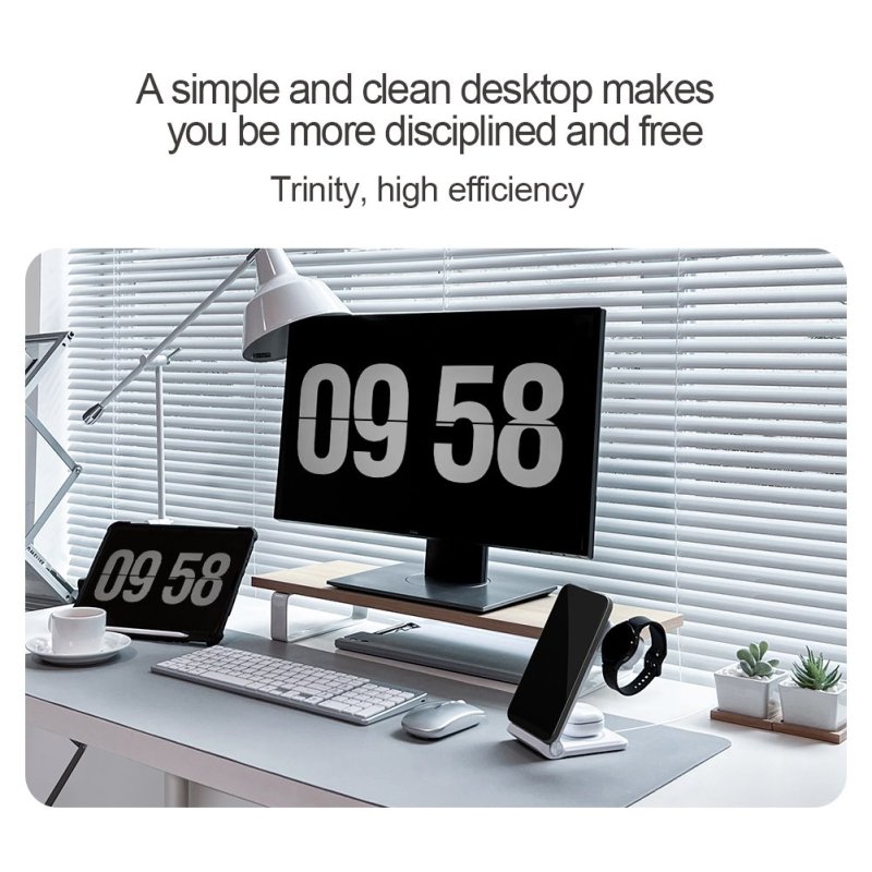 Nillkin PowerTrio 3v1 Bezdrátová Nabíječka MagSafe pro Samsung Watch White - obrázek č. 5