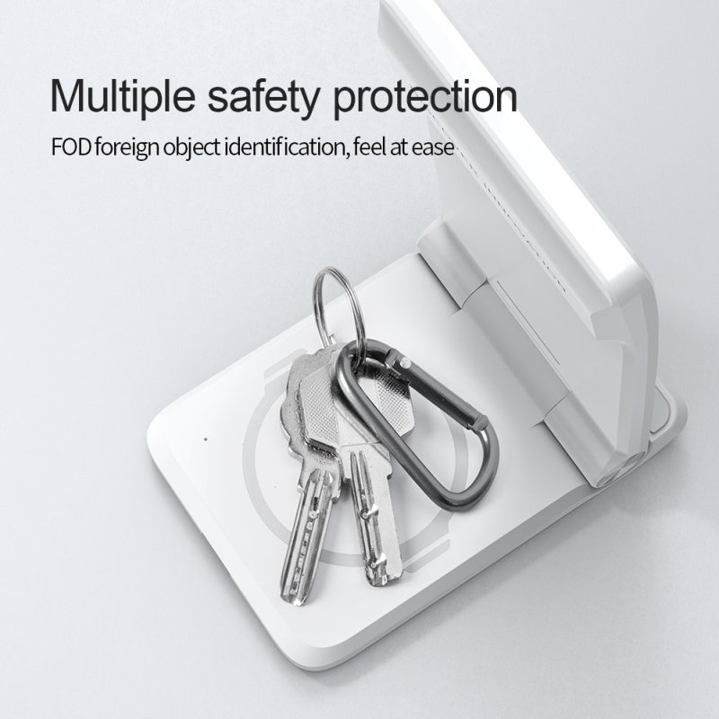 Nillkin PowerTrio 3v1 Bezdrátová Nabíječka MagSafe pro Samsung Watch White - obrázek č. 2