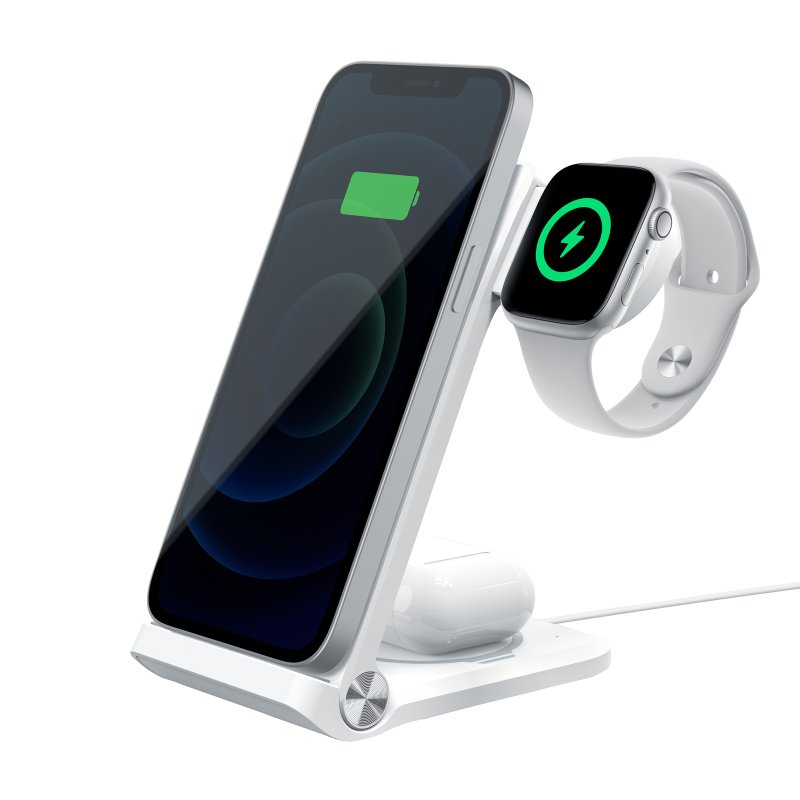 Nillkin PowerTrio 3v1 Bezdrátová Nabíječka pro Apple Watch White (MFI) - obrázek č. 3