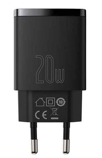 Baseus CCXJ-B01 Compact Quick Nabíječka USB/ USB-C 20W Black - obrázek produktu