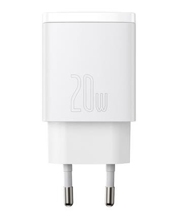 Baseus CCXJ-B02 Compact Quick Nabíječka USB/ USB-C 20W White - obrázek produktu
