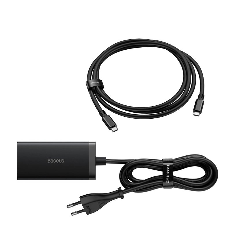 Baseus Nabíječka do sítě GaN5 Pro 2x USB-C/ USB-A/ HDMI 67W kabel 1.5m/ USB-C kabel 1m černá - obrázek č. 4