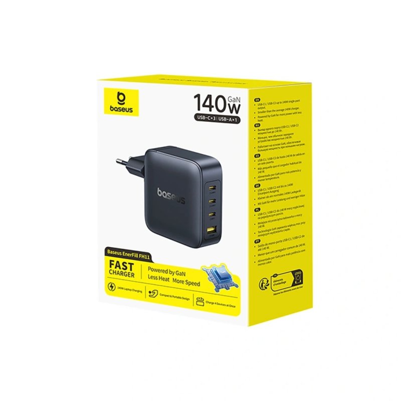 Baseus EnerFill FH11 GaN Fast Stolní Nabíječka 140W Cosmic Black - obrázek č. 1