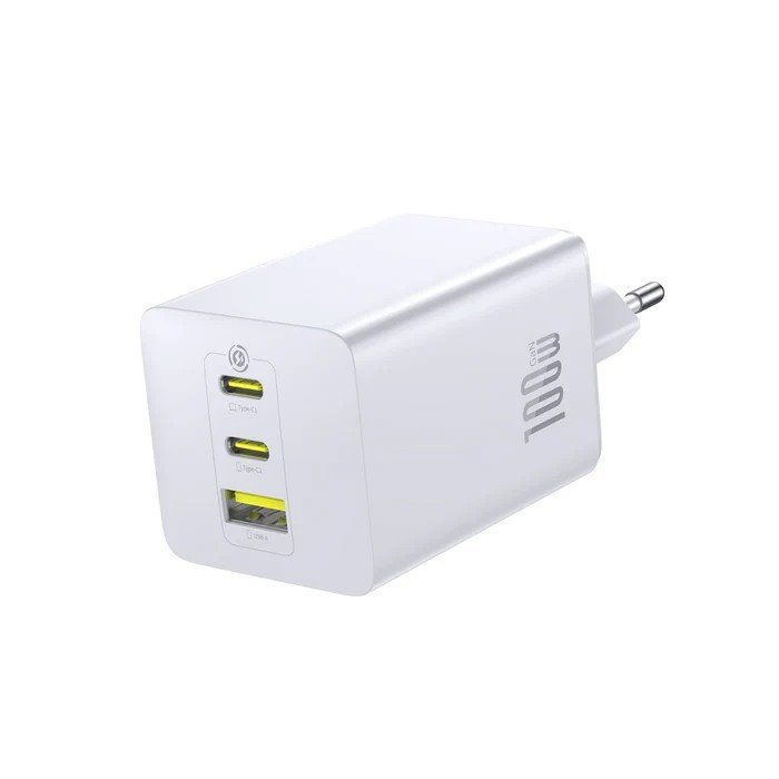 Baseus EnerFill FE11 Fast Nabíječka USB-A + USB-C + USB-C 100W Moon White - obrázek č. 2