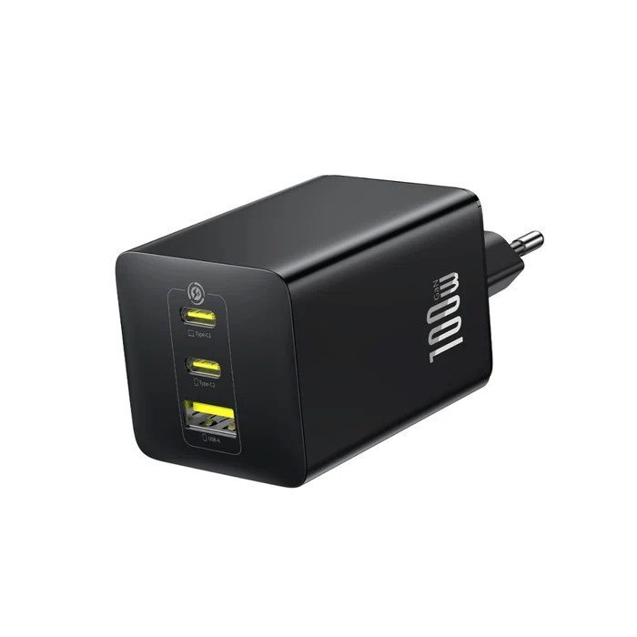 Baseus EnerFill FE11 Fast Nabíječka USB-A + USB-C + USB-C 100W Cosmic Black - obrázek č. 4
