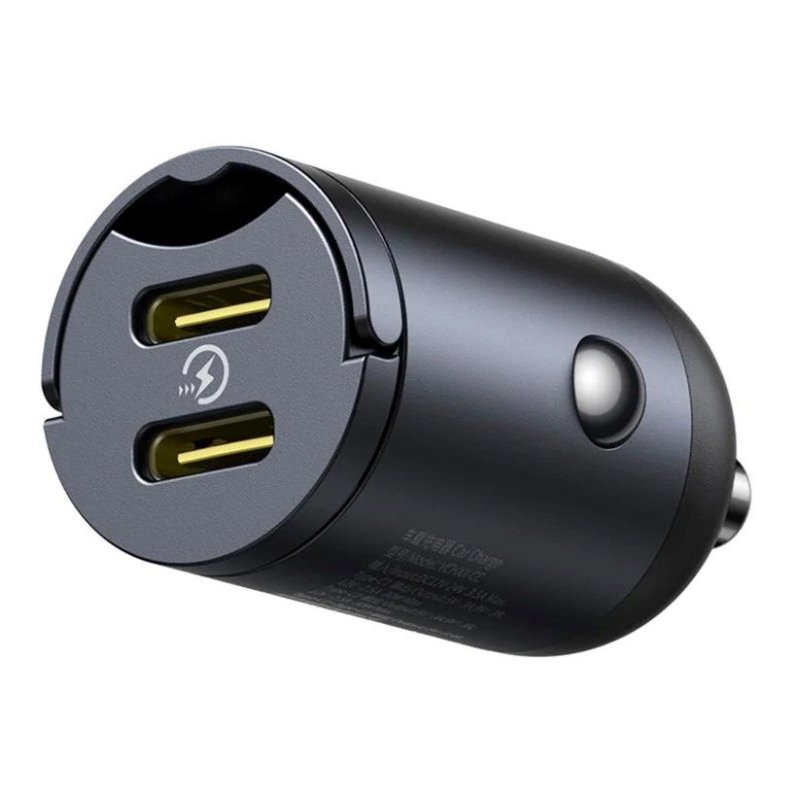 Baseus Tiny Star Mini Nabíječka do Auta USB-C / USB-C 30W Cosmic Black - obrázek č. 2